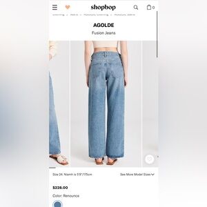 Agolde fusion jeans - low rise jeans.